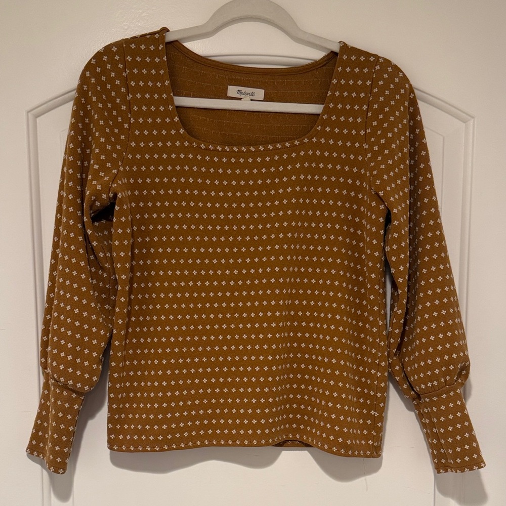 Madewell Mustard Long Sleeve Top